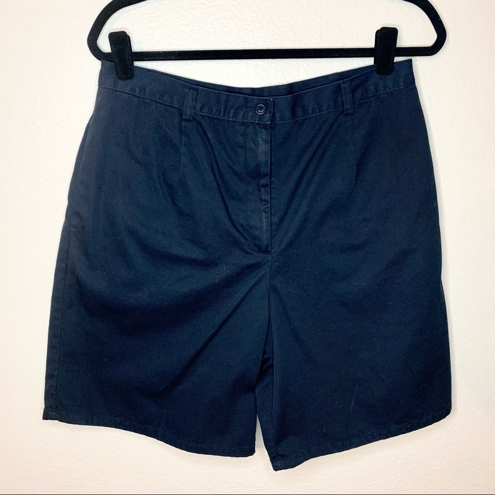 Pendleton women’s cotton high waist shorts navy 14